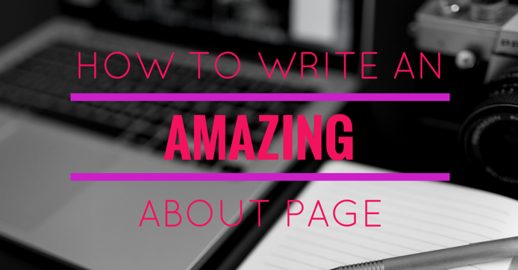 about page, copy, copywriting, blogging