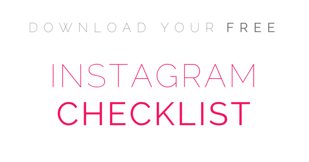 instagram checklist